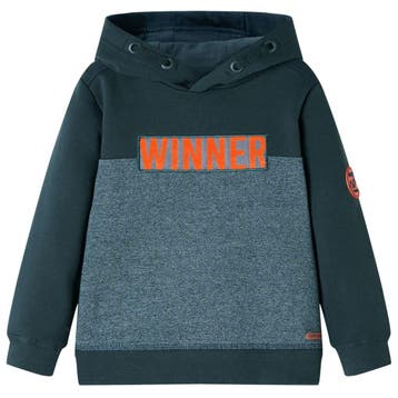 vidaXL Kindertrui met capuchon 104 donkergroen, Verzenden, Nieuw