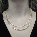 Parelcollier met gouden slot. (Ketting), Sieraden, Tassen en Uiterlijk, Kettingen, Gebruikt, Overige kleuren, Ophalen of Verzenden