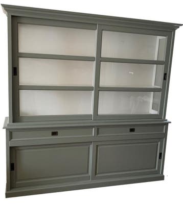 Engels groene buffetkast Montfoort 220cm, Huis en Inrichting, Kasten | Buffetkasten, Ophalen of Verzenden, Nieuw
