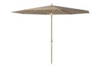 Platinum 300Ø Riva teaklook frame taupe doek - Parasol, Tuin en Terras, Parasols, Nieuw