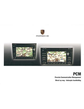 2009 PORSCHE PCM VERKORT INSTRUCTIEBOEKJE NEDERLANDS