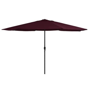 Grote parasol 390cm bordeaux - 46% korting, retourdeal, Ophalen of Verzenden, Zo goed als nieuw, 3 tot 4 meter, Stokparasol