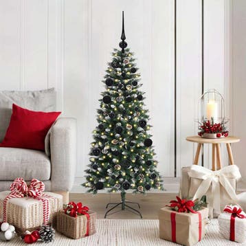 vidaXL Kunstkerstboom met 150 LED Groen 120 cm PVC en, Verzenden, Nieuw