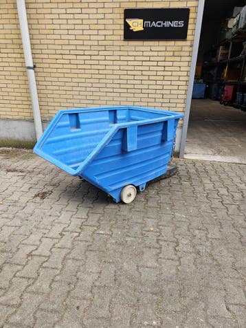Kiepbak kantelbak spanenbak heftruck 750 liter kunststof, Voorzetapparatuur