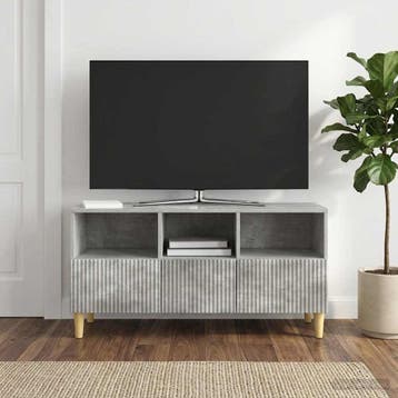 vidaXL TV-kast 102 x 34,5 x 50 cm Betongrijs Bewerkt hout, Huis en Inrichting, Kasten | Televisiemeubels, Minder dan 50 cm, Verzenden