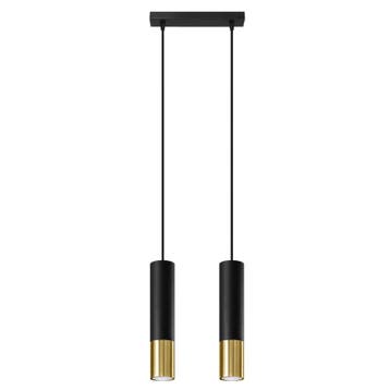 Hanglamp | 2 | Zwart met gouden buitenzijde | Luxe LED, Ophalen of Verzenden, Nieuw