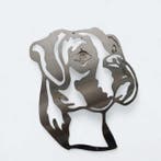 Wanddecoratie metalen hond boxer | 38.7 cm 31.1 cm, Tuin en Terras, Verzenden, Nieuw