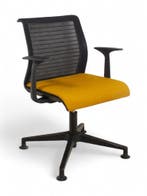 Steelcase Think vergaderstoel, zwart-okergeel, Ophalen of Verzenden, Gebruikt, Overige kleuren