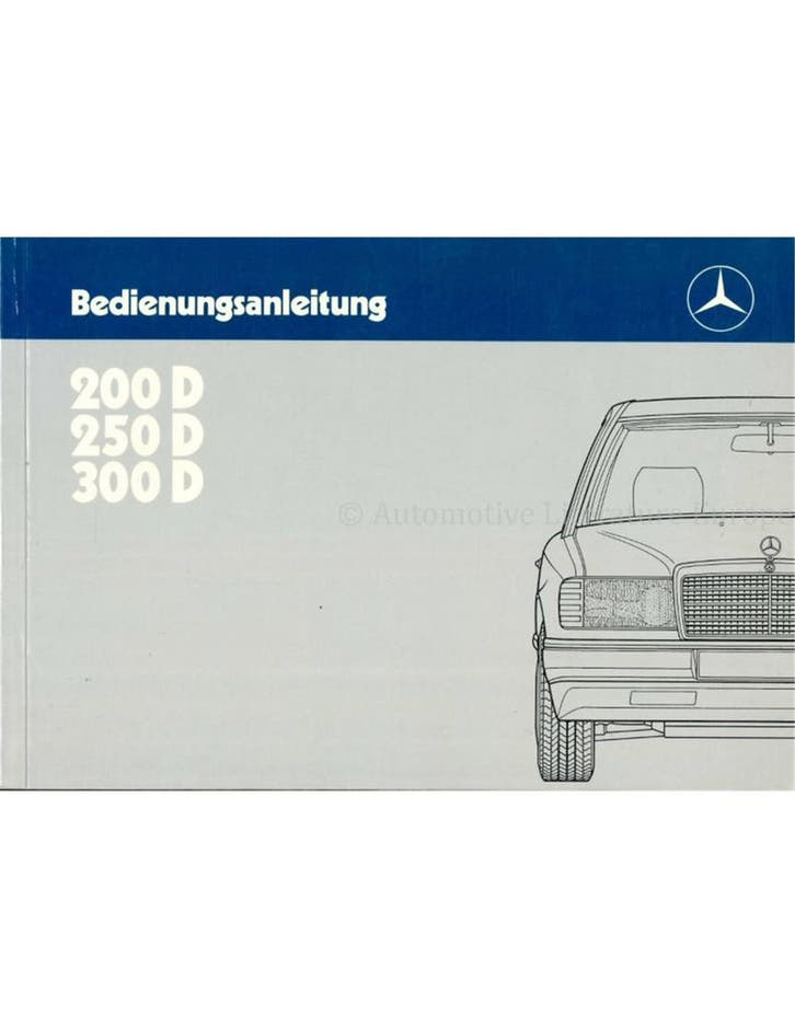 1986 MERCEDES BENZ E KLASSE INSTRUCTIEBOEKJE DUITS, Auto diversen, Handleidingen en Instructieboekjes