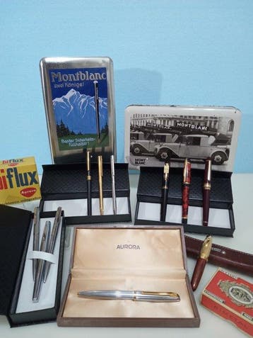 Aurora , Waterman , scatole Mont Blanc - Pennenset, Nieuw