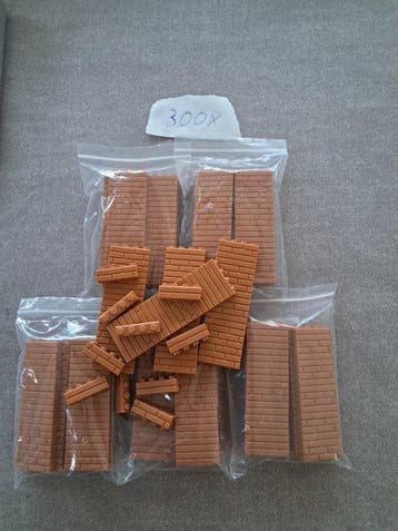 Lego Onderdelen - 300x Brick, Modified 1 x 4 with Masonry, Nieuw