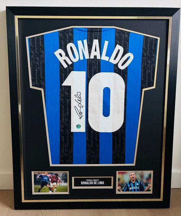 Ronaldo De Lima - Hand Signed Inter Milan Home 1998 Shirt –, Verzamelen, Overige Verzamelen