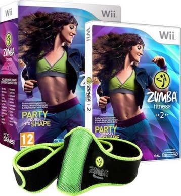 Zumba Fitness 2 + Fitness Belt in Doos (Wii Games), Ophalen of Verzenden, Zo goed als nieuw