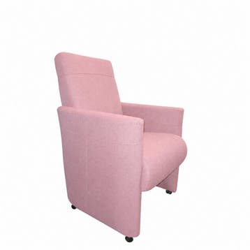 Eetkamerstoel Rob - eetkamerstoelen - Roze, Nieuw, Stof