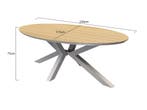Salvador dining tuintafel ovaal latte 220x114xH75 cm, Tuin en Terras, Tuintafels, Ophalen of Verzenden, Nieuw