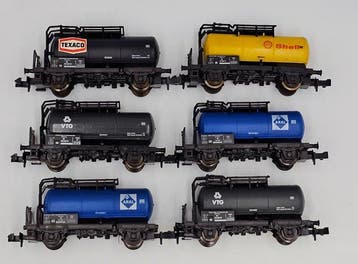 Roco N - 25087, 25088, 25089 - Modeltrein goederenwagon (6), Nieuw