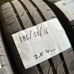2 x Continental PremiumContact 2 185-55-16 Zomerbanden 4mm, Auto-onderdelen, Banden en Velgen, Gebruikt, 16 inch, Band(en), Personenwagen