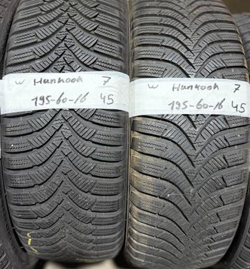 2x195-60-16 Hankook Winter 2x7m €45 Per Band 195 60 16, Ophalen, Gebruikt, 16 inch, Winterbanden
