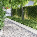 vidaXL Gazonranden 10 pcs Wit 103 x 0,05 x 22 cm Staal, Tuin en Terras, Overige Tuin en Terras, Verzenden, Nieuw