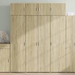 vidaXL buffetkast 80x42,5x185 cm bewerkt hout sonoma, Verzenden, Nieuw, Minder dan 100 cm, 25 tot 50 cm