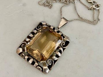 Zonder minimumprijs - Ketting met hanger Zilver Quartz