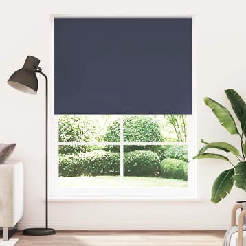 vidaXL Rolgordijn verduisterend 144,4 x 230 cm stofbreedte, Verzenden, Nieuw, Blauw