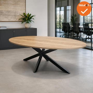 Mauforce Eclips vergadertafel  - Stervoet  - 220x110cm -..., Vergader- of Presentatieruimte, Ophalen of Verzenden, Nieuw zonder verpakking