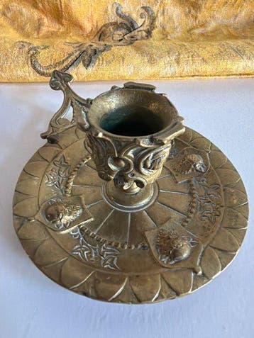 Kaarsenhouder Imperial Massief Brons Palmatory - Brons