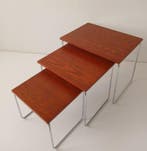 Set bijzettafels - Teak - Drie bijzettafeltjes
