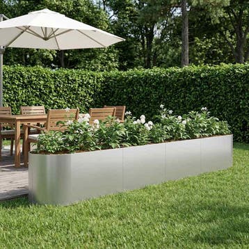 vidaXL Verhoogd Tuinbed Gegalvaniseerd staal 380 x 40 x 40, Verzenden, Minder dan 60 cm, Nieuw, Metaal