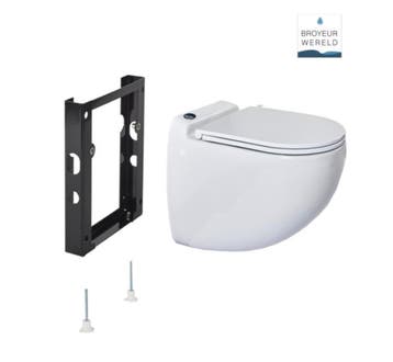 Broyeurtoilet Sani-wand - Sanibroyeur Hangende WC, Doe-het-zelf en Verbouw, Ophalen of Verzenden, Nieuw, Steen, Toilet