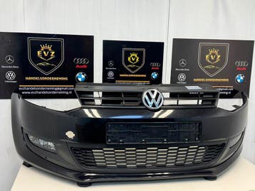 VW Polo V 6R 2010 voorbumper 2009/2017 zwart LO41 6R0807221, Auto-onderdelen, Gebruikt, Voor, Volkswagen, Bumper