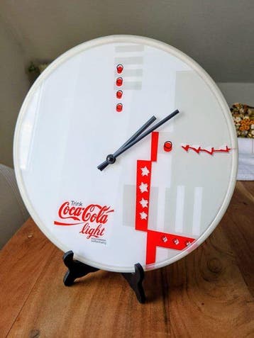 Automatonklok - Coca Cola Light - Mid-century modern Plastic