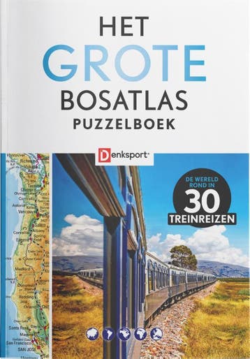 Denksport - Het Grote Bosatlas Puzzelboek - Treinreizen, Ophalen of Verzenden, Nieuw, Peter Vroege