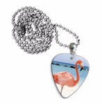 Flamingo plectrum ketting, sleutelhanger of oorbellen, Ophalen of Verzenden, Nieuw