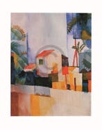 Kunstdruk August Macke - Weißes Haus 56x71cm, Verzenden, Nieuw