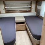 Enkele bedden indeling 2 delig, jersey hoeslakenset, Verzenden, Nieuw, Wit, Overige typen