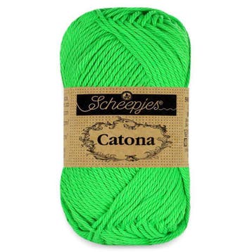 Scheepjes Catona 50 gram - 602 neon groen - Katoen Garen, Ophalen of Verzenden, Nieuw