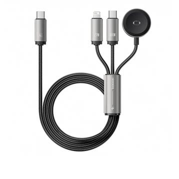 DrPhone Toocki USB-C 3-in-1 Oplaadkabel 100W - Datakabel - C, Verzenden, Nieuw
