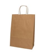 Draagtassen papier kraft 220x100x320, Diversen, Cadeauverpakkingen, Nieuw
