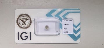 Zonder minimumprijs - 1 pcs Diamant (Natuurlijk) - 0.42 ct -, Nieuw