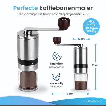 2dekans | Castagnola Koffiemolen - Handmatige Koffiemaler -, Ophalen of Verzenden, Zo goed als nieuw