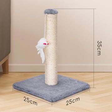 Krabpaal voor katten - 25x25x35 cm - Grijs - Nobleza, Verzenden, Zo goed als nieuw