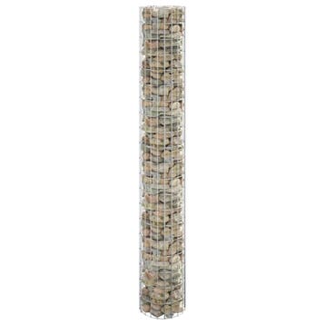 vidaXL Gabion paal rond Ø30x200 cm gegalvaniseerd staal, Verzenden, Nieuw, IJzer, 2 meter of meer