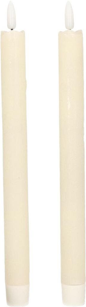 Annas Collection LED dinerkaarsen - 2x - ivoor - 23 cm -, Ophalen of Verzenden, Nieuw