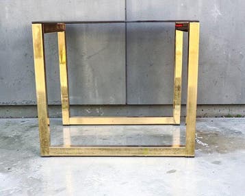 Tafel - Verguld messing, Glas - Hollywood Regency, Nieuw