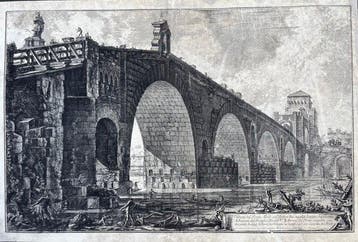 Giovanni Battista Piranesi (1720-1778) - Veduta del Ponte, Antiek en Kunst
