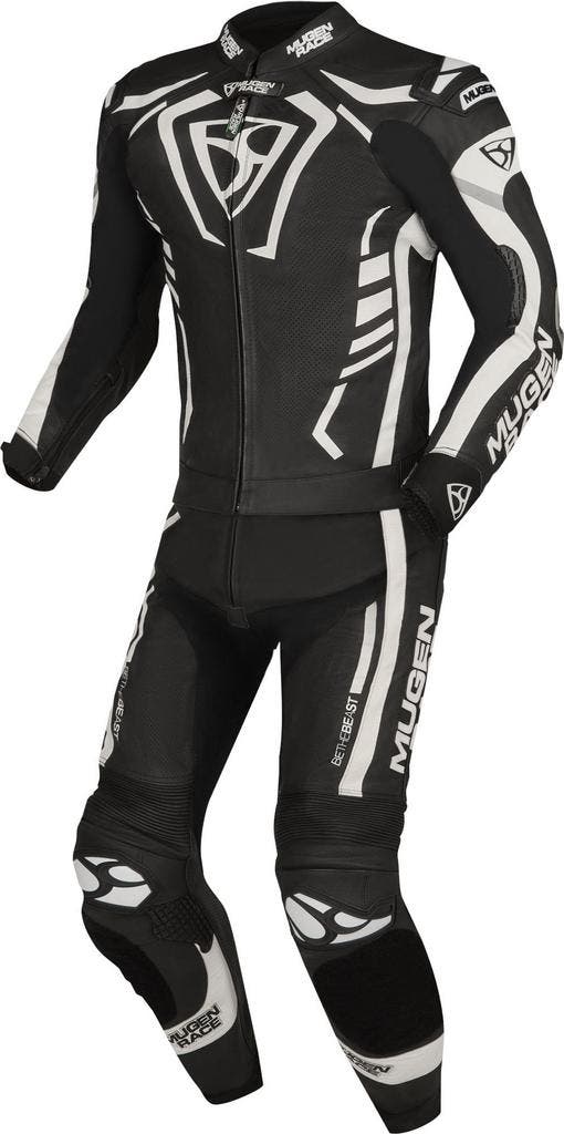 MUGENRACE Predator Zwart Wit Geperforeerd 2-Delig Motorpak, Motoren, Kleding | Motorkleding, Heren, Nieuw met kaartje, Combipak