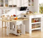 Uitschuifbare Bartafel 110–214 cm met USB & Opbergruimte, Verzenden, Nieuw