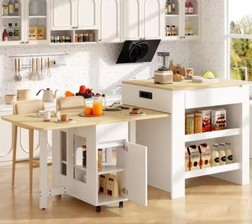 Uitschuifbare Bartafel 110–214 cm met USB & Opbergruimte, Verzenden, Nieuw